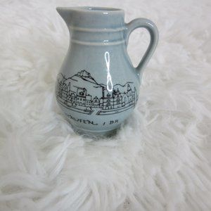 Vintage Mini Pitcher Staufen BR Bavaria Germany Souvenir Blue 1959 Collectible